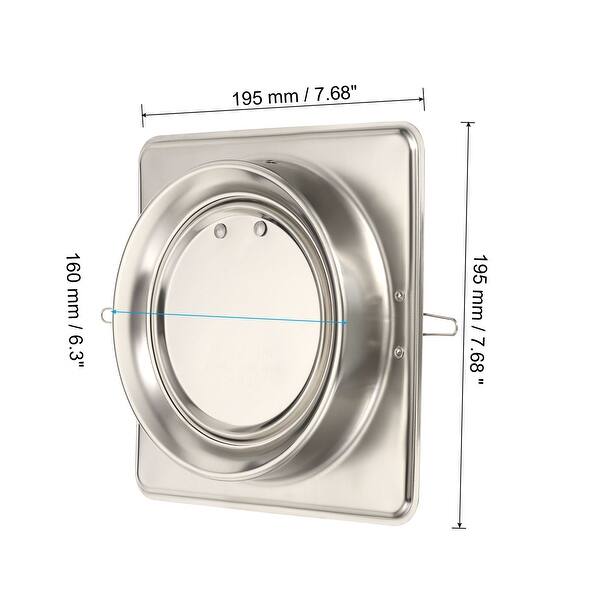 1 Set 6.3" Stainless Steel Backdraft Damper with Ducting Hose Clamp Silver Bed Bath & Beyond